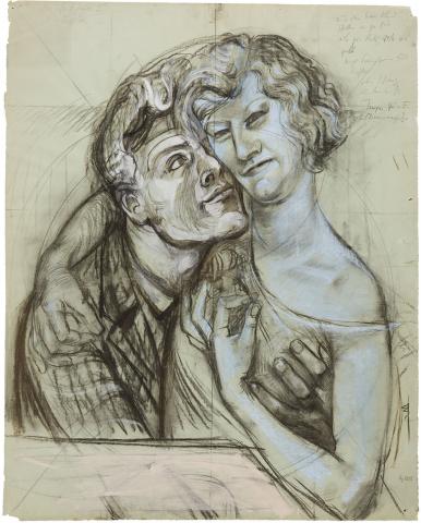 Otto Dix, Liebespaar mit Kapuzinerkresse, 1929/30