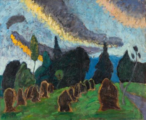 Gabriele Münter, Abendwolken, um 1909-1911