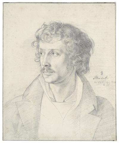 Schnorr von Carolsfeld, Julius (1794 Leipzig - 1872 Dresden)  Bildnis des Friedrich Olivier im Alter von 25 Jahren.